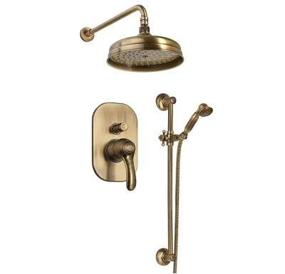 SAPHO KIRKÉ podomítkový sprchový set s pákovou baterií, 2 výstupy, bronz