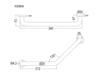 Madlo vanové-nerez-ø25mm-20x20cm (1)