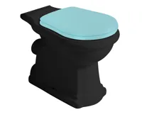 KERASAN RETRO WC kombi mísa 38,5x72cm, zadní odpad, černá mat