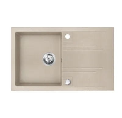 NOVASERVIS Granitový dřez s odkapem, s přepadem z dřezu, písek - DRGM48/78SA