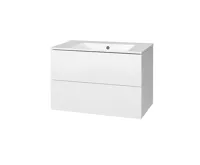 Aira, koupelnová skříňka s keramickým umyvadlem 80 cm, bílá