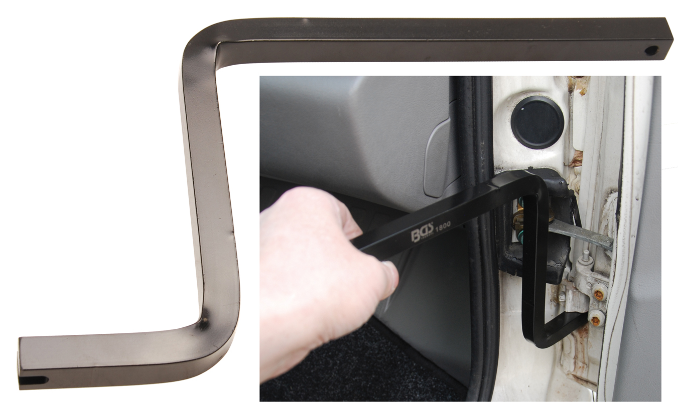 Bgs přípravek pro montáž a demontáž dveřních závěsů automobilů