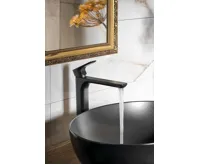 SAPHO SPY stojánková umyvadlová baterie vysoká, prodloužená hubice, černá mat (7)