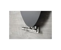 SAPHO TWIN připojovací sada ventilů termostatická pro středové připojení, levá, nerez mat (1)