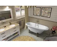 POLYSAN REGATA volně stojící vana 175x85x61cm, nohy bronz, bílá (6)