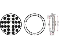 BGS Podložka gumová,  pro zvedací plošiny, O 120 mm (1)