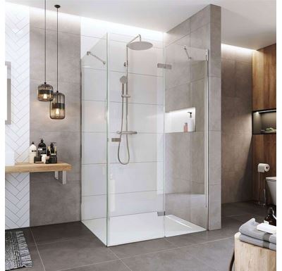 Sprchový kout, Novea, obdélník, 100x120 cm, chrom ALU, sklo Čiré, dveře pravé a pevný díl