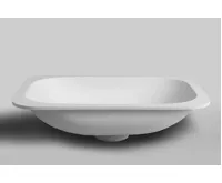 SAPHO IMPALA umyvadlo pod desku, Rockstone, 58,8x35,5cm, bílá mat (8)