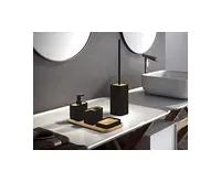 GEDY NINFEA WC štětka na postavení, černá/bambus (1)