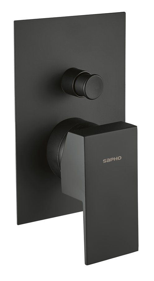 SAPHO LATUS podomítková sprchová baterie, 2 výstupy, černá mat