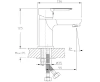 BRUCKNER BARON stojánková umyvadlová baterie, chrom (4)