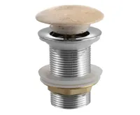 SAPHO BLOK umyvadlová výpust 5/4“, click-clack, zátka leštěný béžový travertin SAPHO BLOK umyvadlová výpust 5/4“, click-clack, zátka leštěný béžový travertin