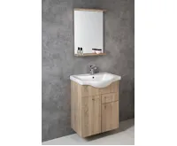 AQUALINE KORIN STRIP zrcadlo s LED osvětlením 50x70x12cm, dub platin (7)