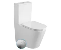 SAPHO AVIS WC kombi, Vortex Rimless, spodní/zadní odpad, bílá