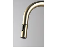 SAPHO FLAWO stojánková dřezová baterie s výsuvnou sprškou, zlato mat (4)