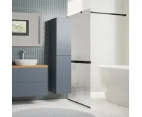 Sprchová stěna WALK IN, Novea, 70 x 200 cm, Black ALU, sklo Čiré (7)