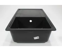 GRANISIL CORTES 755.0 Granitový dřez s odkapem, černý (9)