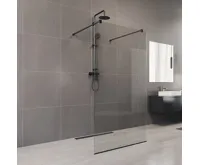 Sprchová stěna WALK IN, Novea, 110 x 200 cm, black ALU, sklo Čiré (2)