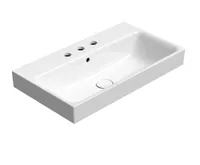 GSI NUBES keramické umyvadlo 70x40cm, broušená spodní hrana, 3 otvory, bílá ExtraGlaze GSI NUBES keramické umyvadlo 70x40cm, broušená spodní hrana, 3 otvory, bílá ExtraGlaze