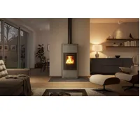 HS Flamingo Krbová kamna AQUAFLAM ® 7 s výměníkem - šedá, manuální regulace (9)