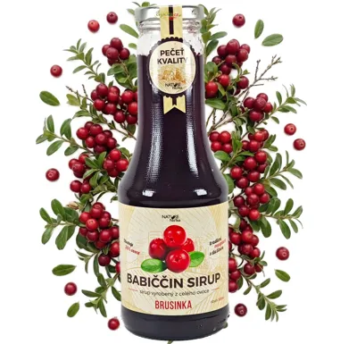 Nature NoTea Babiččin sirup Brusinka 500 ml