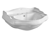 KERASAN RETRO keramické umyvadlo 55x45cm, 3 otvory, bílá