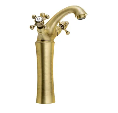 SAPHO ANTEA stojánková umyvadlová baterie vysoká s výpustí, výška 245mm, bronz