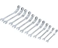 BGS Sada dvoukloubových ráčnových kombinovaných klíčů ,  nastavitelné ,  8 - 19 mm ,  12 ks. (1)