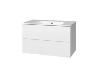 Aira, koupelnová skříňka s keramickým umyvadlem 100 cm, bílá