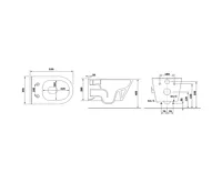 Závěsné WC AVVA CLEANWASH , integr. baterie a bidet. sprška s podomítkovou nádržkou a tlačítkem Schwab, bílá (9)