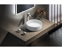 ISVEA INFINITY ROUND keramické umyvadlo na desku, průměr 36cm, bílá mat (4)