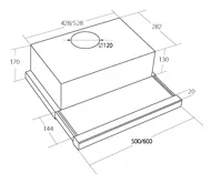 CATA Odsavač par EMPIRE VD 208050 Nerez (1)