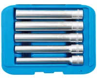 BGS Sada nástrčných šestihranných hlavic, extra prodloužené, 10 mm (3/8"), 8 – 14 mm, 5díln BGS Sada nástrčných šestihranných hlavic, extra prodloužené, 10 mm (3/8"), 8 – 14 mm, 5díln