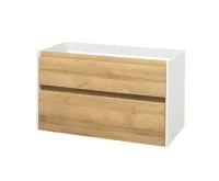 Opto, koupelnová skříňka, bílá/dub, 2 zásuvky, 1010x580x458 mm Opto, koupelnová skříňka, bílá/dub, 2 zásuvky, 1010x580x458 mm