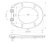 GSI CLASSIC WC sedátko, Soft Close, Quick Release, bílá/bronz (7)