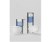 BRUCKNER GLANZ závěsná WC mísa, Vortex Rimless, 36x54cm, bílá (5)