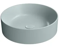 GSI KUBE X keramické umyvadlo na desku, průměr 45cm, ghiaccio mat