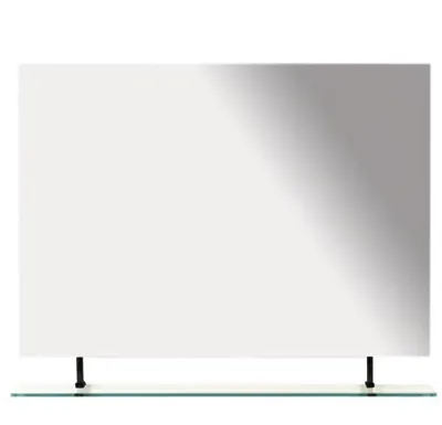 SAPHO WEGA zrcadlo s policí 900x800mm, černá mat