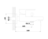BRUCKNER SIEGER nástěnná vanová baterie, chrom (2)