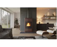 HS Flamingo Krbová kamna AQUAFLAM ® 17 s výměníkem - hnědá - sametová, základní regulace (14)