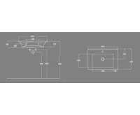 AQUALINE ZUNO 65 keramické umyvadlo nábytkové 65x45cm, bílá (5)