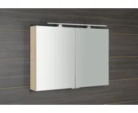 SAPHO MIRRÓ galerka s LED osvětlením, 100x70x16cm, jilm bardini (3)