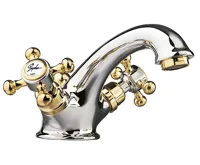 SAPHO ANTEA stojánková umyvadlová baterie s výpustí, chrom/zlato