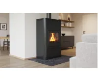 HS Flamingo Krbová kamna AQUAFLAM ® 25 s výměníkem - černá, automatická regulace (27)