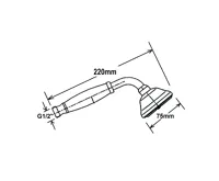 SAPHO EPOCA ruční sprcha, 220mm, mosaz/růžové zlato (2)