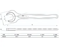 BGS Klíč plochý 65,0 mm, jednostranný (1)