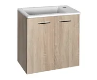 AQUALINE ZOJA/KERAMIA FRESH umyvadlová skříňka 49x50x24,5cm, dub platin AQUALINE ZOJA/KERAMIA FRESH umyvadlová skříňka 49x50x24,5cm, dub platin