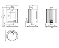 HS Flamingo Krbová kamna MASTERFLAMME ® Piccolo II, hnědá - sametová (26)
