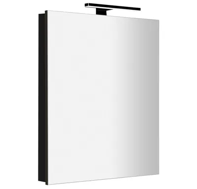 SAPHO GRETA galerka s LED osvětlením, 60x70x14cm, černá mat