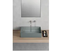 GSI KUBE X keramické umyvadlo na desku, 60x37cm, agave mat (4)